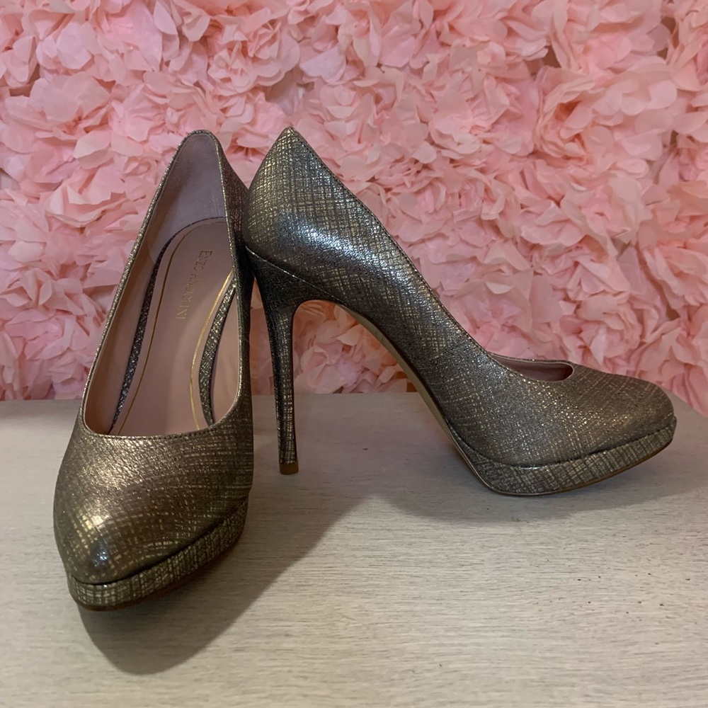Enzo Angiolini Gold Platform Pumps
